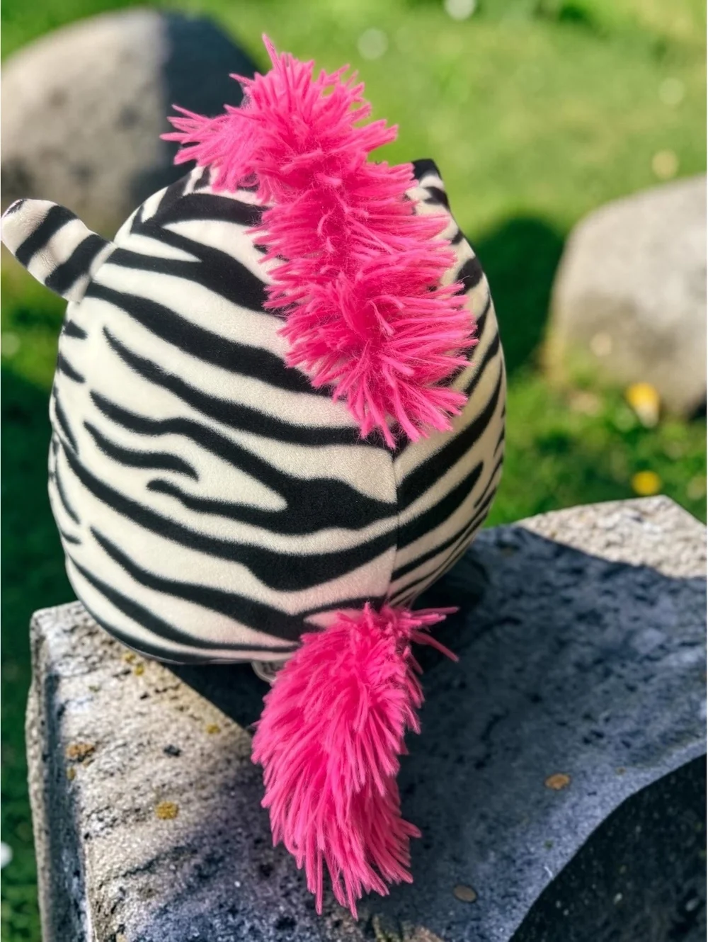 Squishmallows Tracey the Zebra 8” Plush Black White Pink Mohawk Kellytoy
